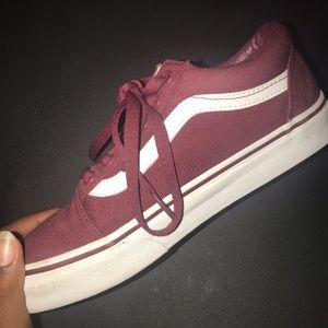 Burgundy Old Skool Canvas Vans